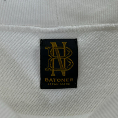 BATONER バトナー BN-24SL-009 ホワイト クルーネックスウェット トップス