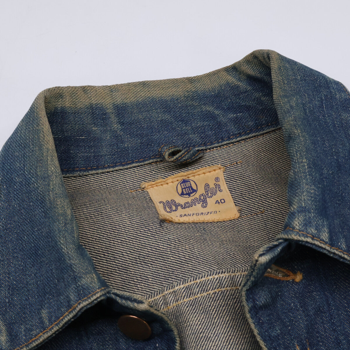 Wrangler 11MJZ 60s Vertical Bell SCOVILL GRIPPER ZIPPER Denim Jacket 40