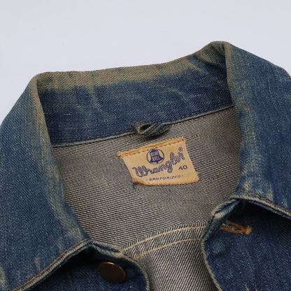 Wrangler 11MJZ 60s Vertical Bell SCOVILL GRIPPER ZIPPER Denim Jacket 40