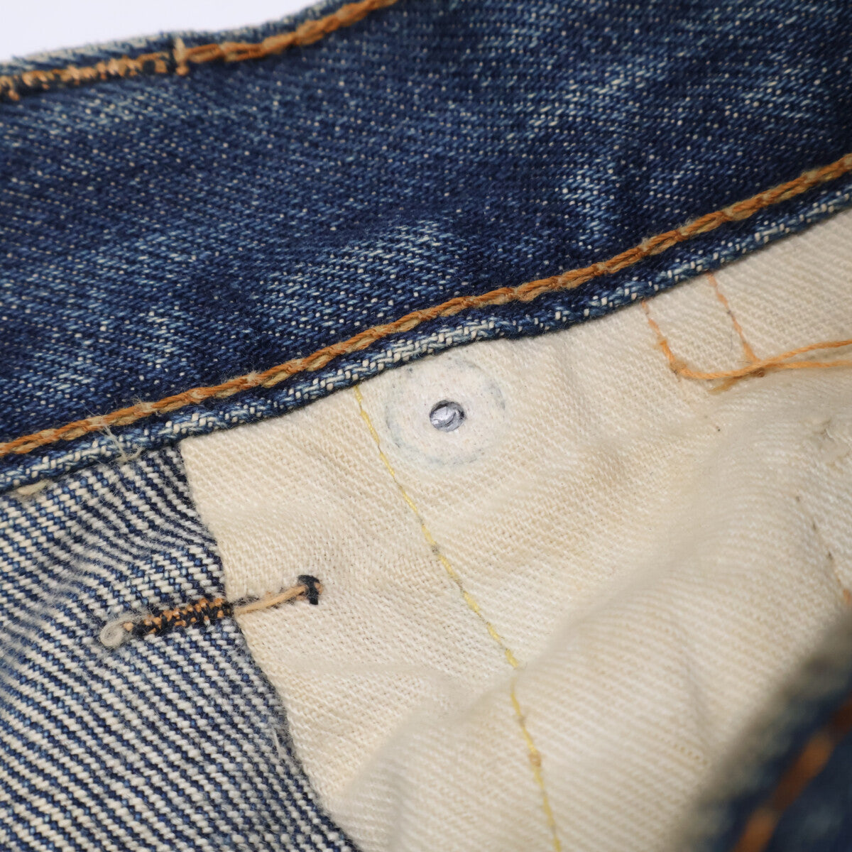 LEVI'S 李维斯 纽扣背面8刻印 不对称V 大E红旗 纽扣门襟 牛仔裤 下装