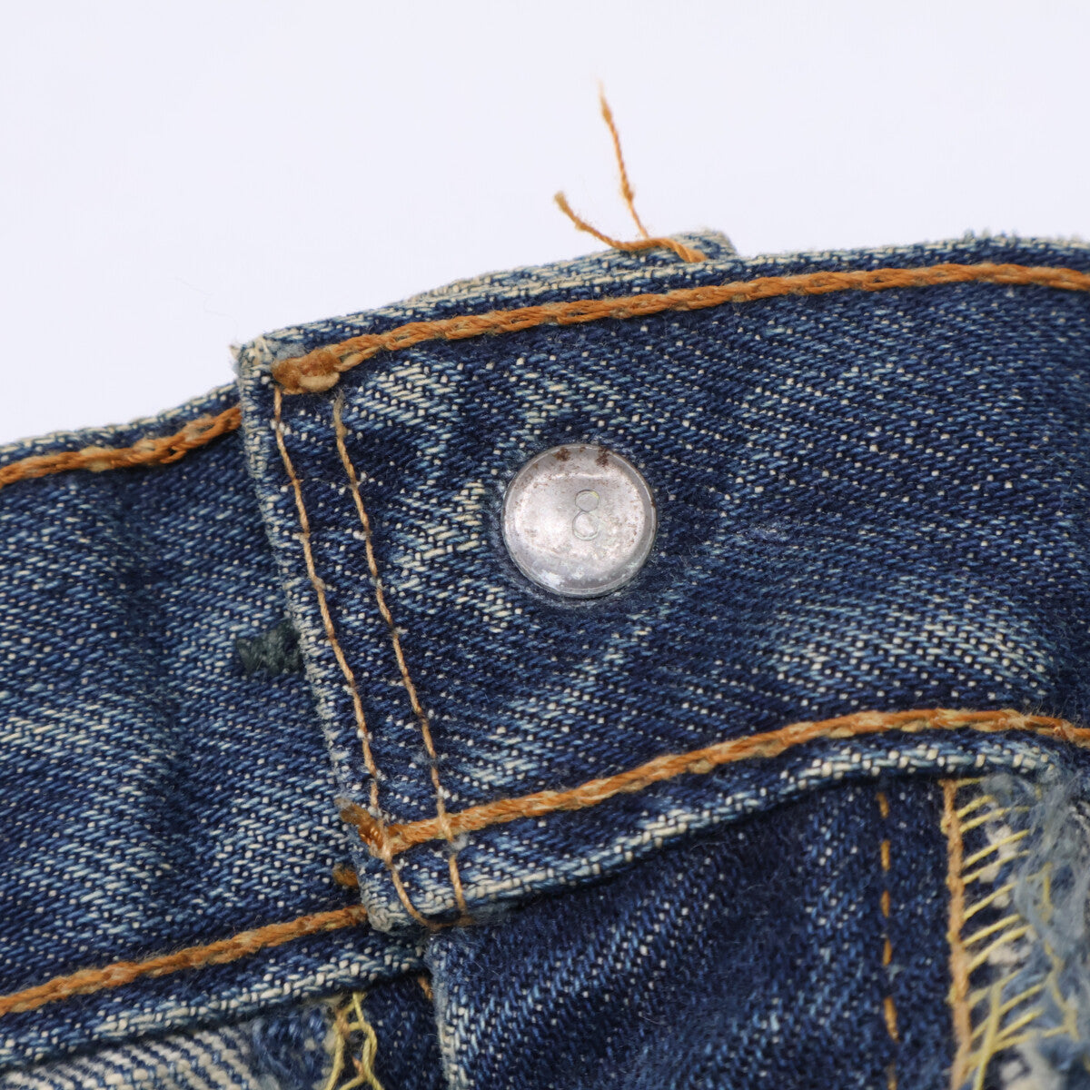 LEVI'S 李维斯 纽扣背面8刻印 不对称V 大E红旗 纽扣门襟 牛仔裤 下装