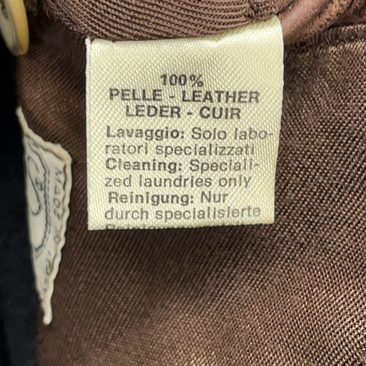 GIMO'S Brown Leather Car Coat with Liner