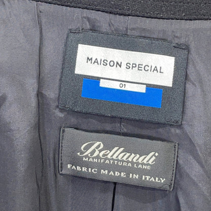 MAISON SPECIAL メゾンスペシャル 11252161202 ﾚｲﾔｰﾘﾝｸﾞﾀﾞﾌﾞﾙﾌﾞﾚｽﾃｯﾄﾞﾌﾟﾗｲﾑｵｰﾊﾞｰｺｰﾄ コート 01