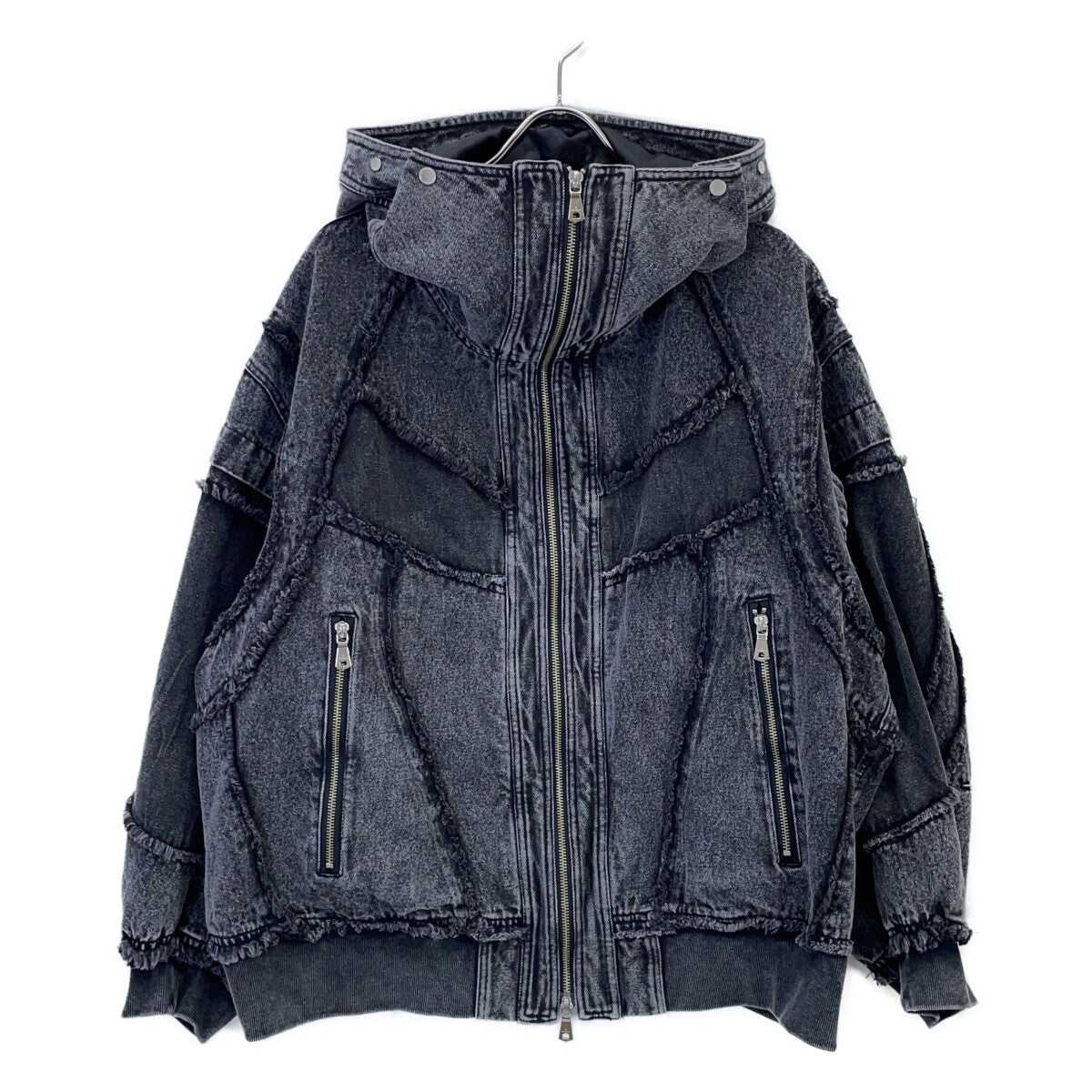 MAISON SPECIAL MAISON SPECIAL 11252211504 PRIME OVER 牛仔拼接外星人连帽夹克