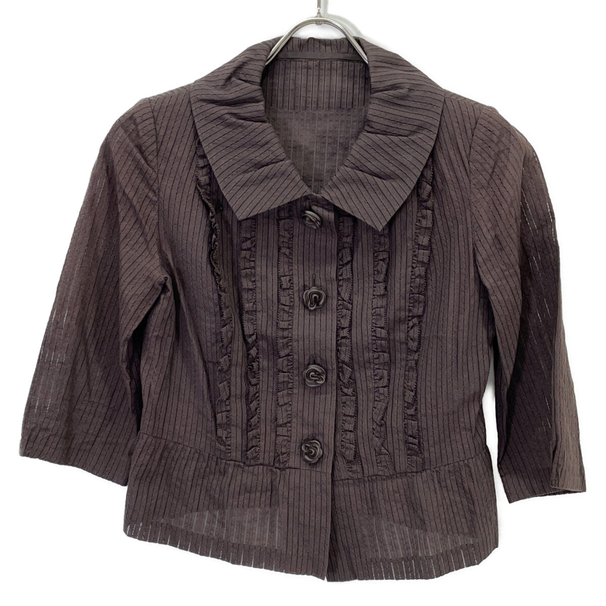 KOJI WATANABE STYLE KOJI WATANABE STYLE 棕色条纹套装 9