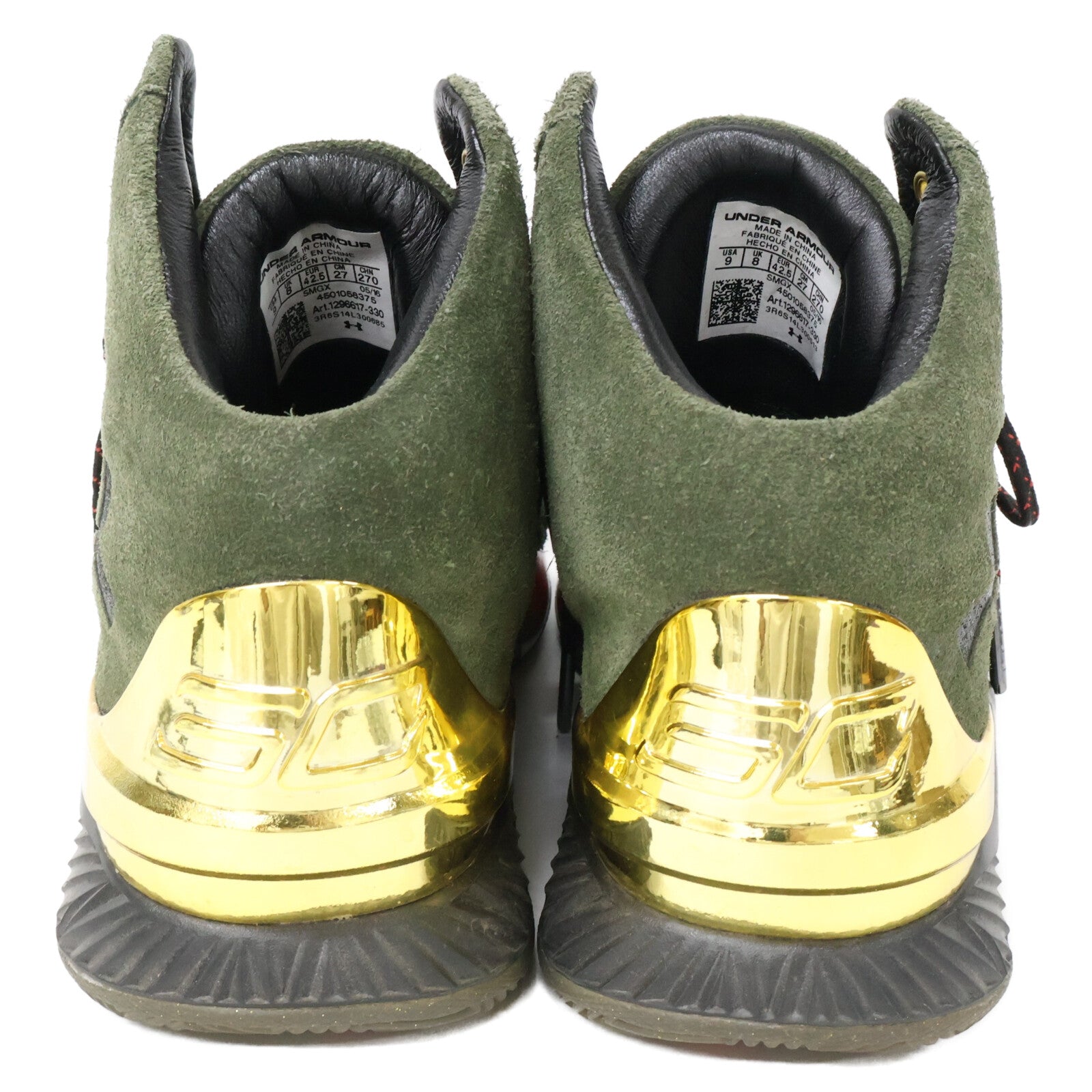 1296617-330 Curry 1 Lux Mid Suede Downtown Green 男士运动鞋 27