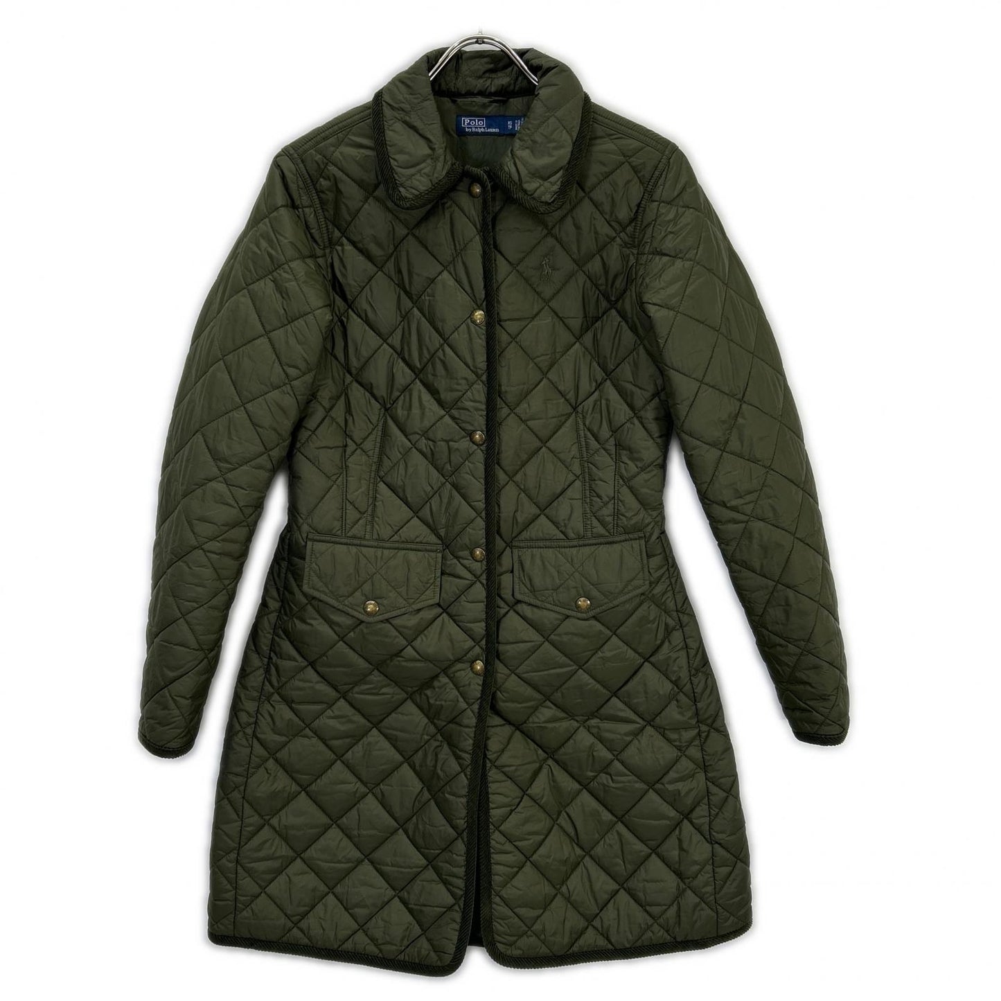 POLO RALPH LAUREN Khaki Padded Quilted Coat XS