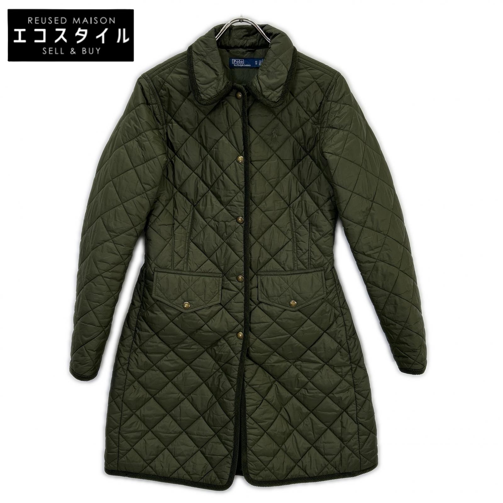 POLO RALPH LAUREN Khaki Padded Quilted Coat XS