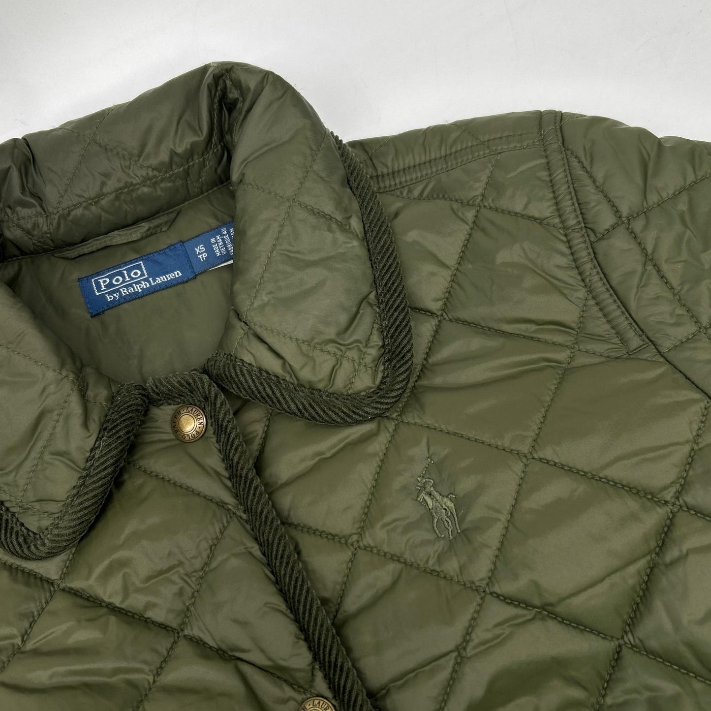 POLO RALPH LAUREN Khaki Padded Quilted Coat XS