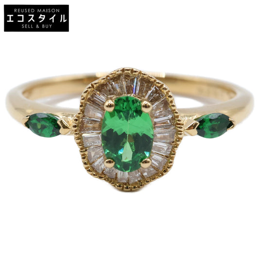 Excellent condition K18 Tsavorite Diamond 0.36ct D0.20ct G0.15ct Ring Women's