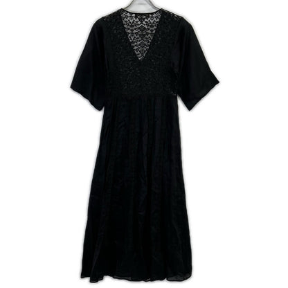 MAXMARA STUDIO マックスマーラスタジオ 623101116 ブラック コットン レース ワンピース キャミソール付き ワンピース