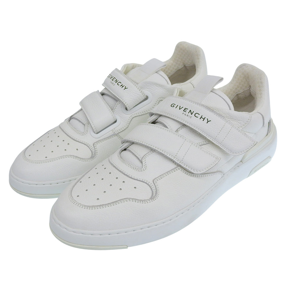 GIVENCHY ジバンシィ 美品 WING SNEAKER LOW レザー スニーカー シューズ メンズ ホワイト 45 1/2 シューズ