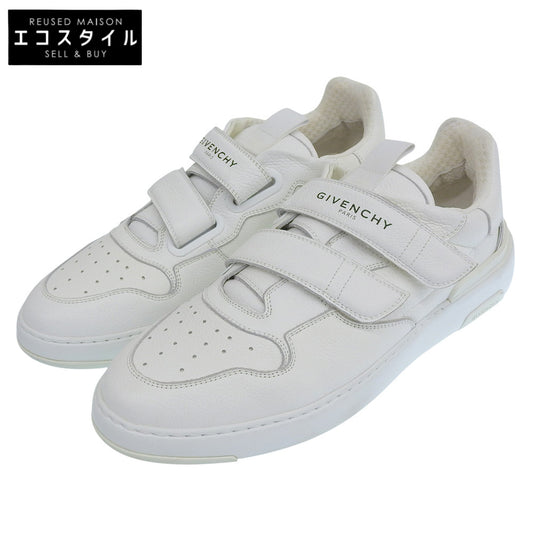 美品 WING SNEAKER LOW レザー スニーカー シューズ メンズ ホワイト 45 1/2 シューズ 45.5 メンズ