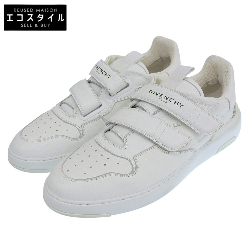 GIVENCHY ジバンシィ 美品 WING SNEAKER LOW レザー スニーカー シューズ メンズ ホワイト 45 1/2 シューズ