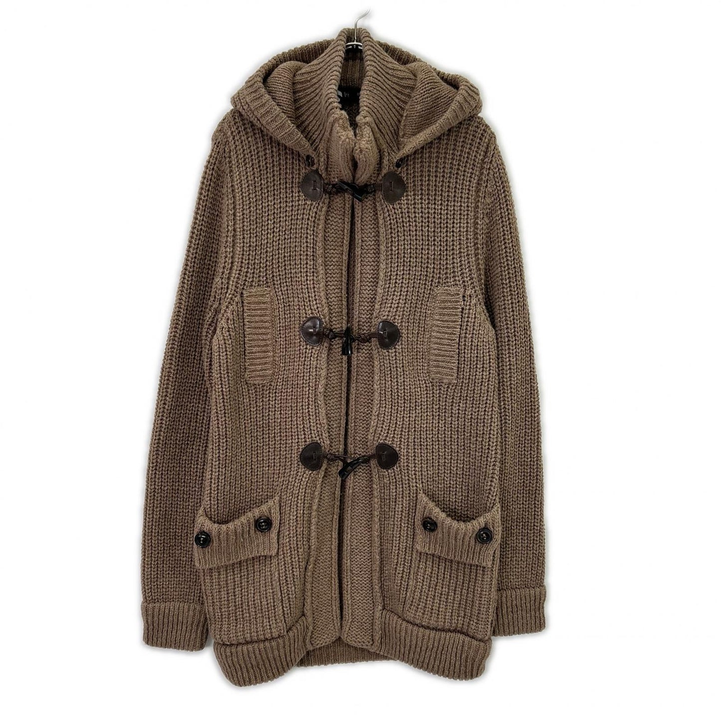 DSQUARED2 Dsquared S71HA0410 Alpaca Blend Wool Knit Duffle Coat Jacket