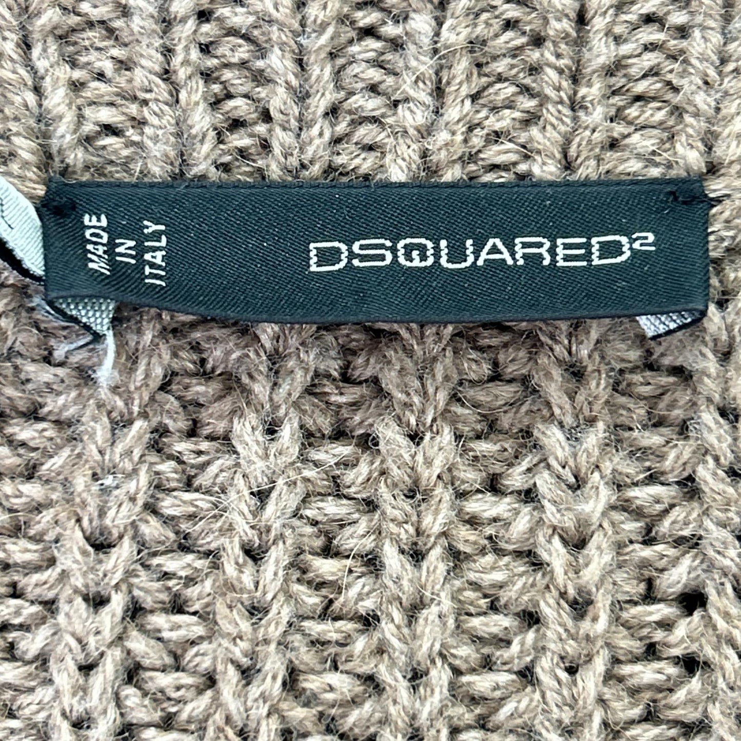 DSQUARED2 Dsquared S71HA0410 Alpaca Blend Wool Knit Duffle Coat Jacket