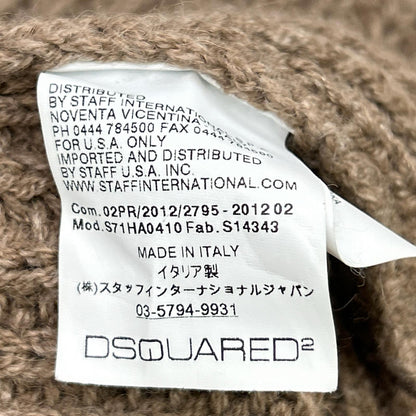 DSQUARED2 Dsquared S71HA0410 Alpaca Blend Wool Knit Duffle Coat Jacket