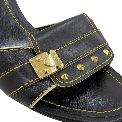 LOUIS VUITTON ルイヴィトン 美品 スハリミュール シューズ レディース ブラック 36 シューズ 36