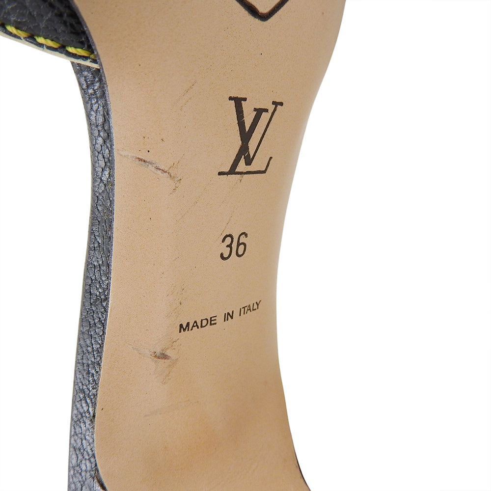 LOUIS VUITTON ルイヴィトン 美品 スハリミュール シューズ レディース ブラック 36 シューズ 36