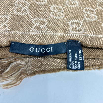 GUCCI グッチ GG柄 フリンジ ウール マフラー マフラー
