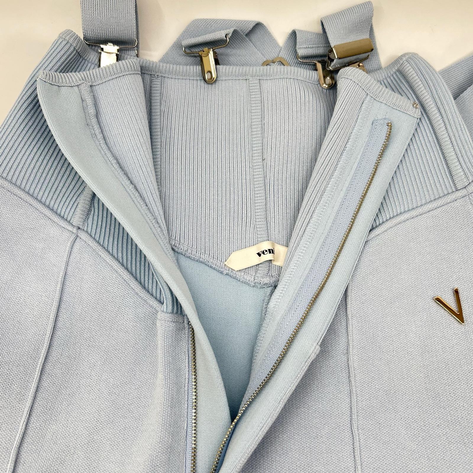 venit ヴェニット VEK-7509-A ブルー DOUBLE FACE KNIT SALOPETTE ボトムス