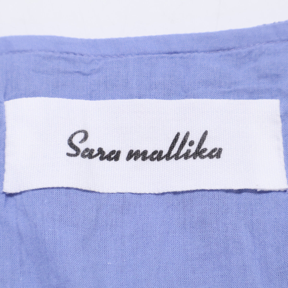 Saramallika 020541SH1 Blue Lurex Stripe Mirror Dress