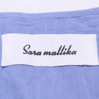 Saramallika 020541SH1 Blue Lurex Stripe Mirror Dress