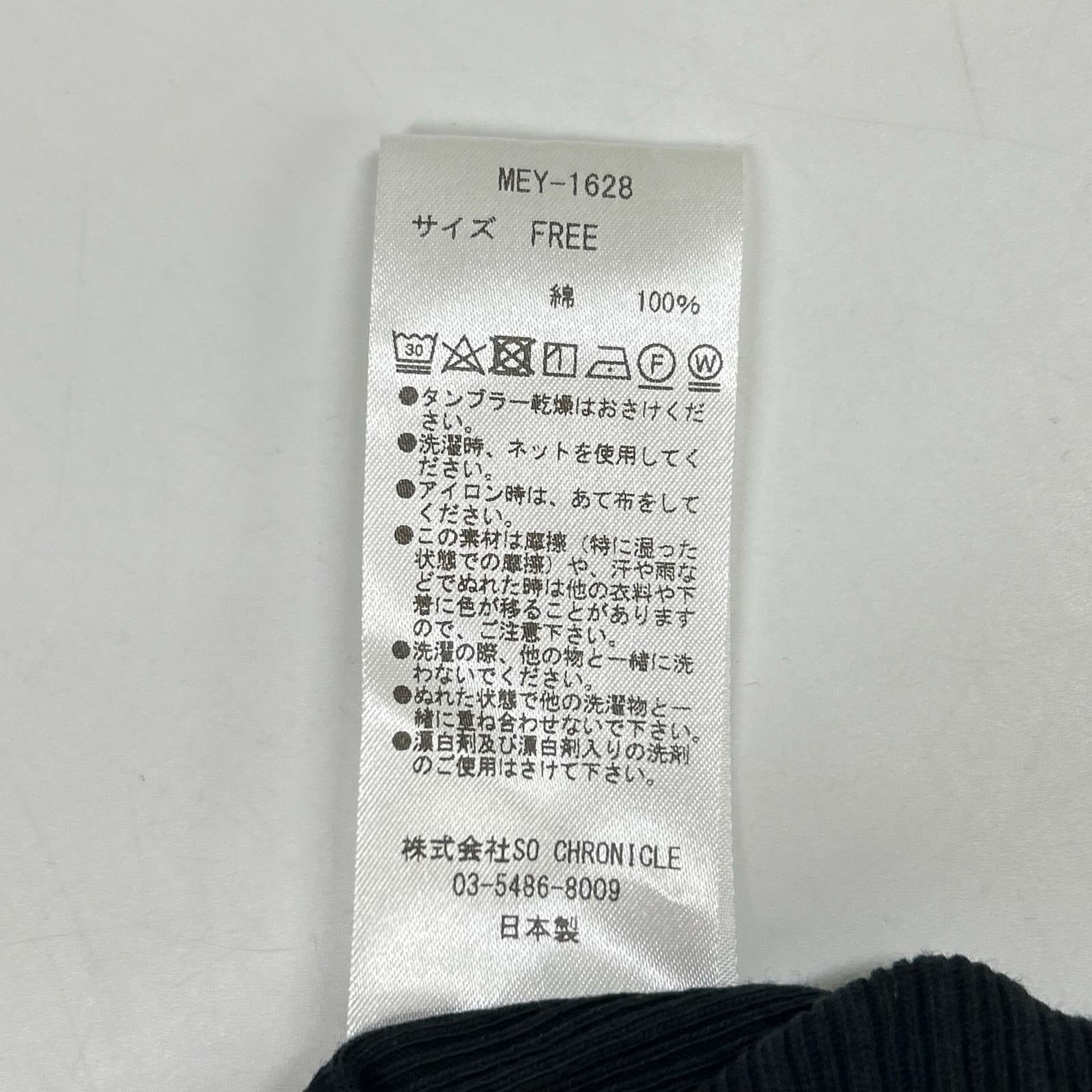 MEYAME メヤメ MEY-1628 ブラック オブロングネックショートスリーブTシャツ トップス