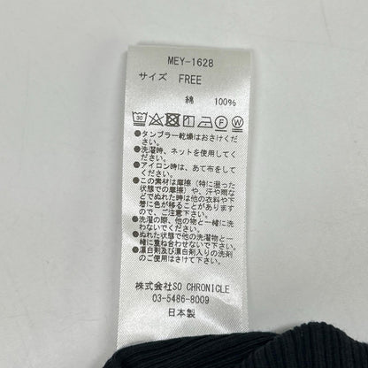 MEYAME メヤメ MEY-1628 ブラック オブロングネックショートスリーブTシャツ トップス