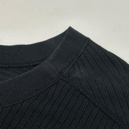 MEYAME メヤメ MEY-1628 ブラック オブロングネックショートスリーブTシャツ トップス