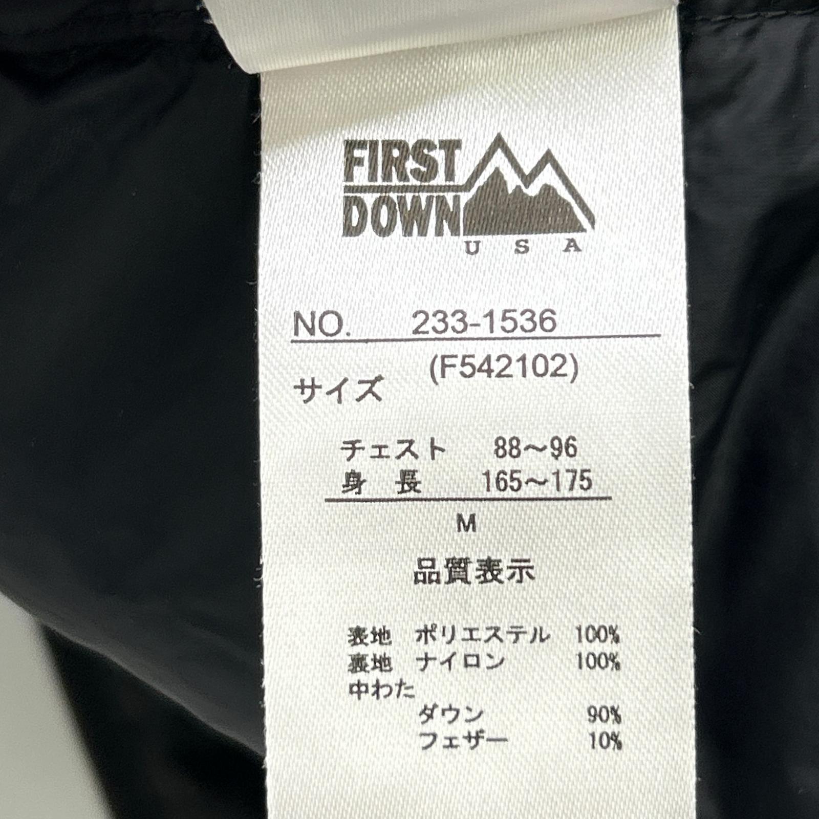 FIRST DOWN ファーストダウン 233-1536 ブラック ダウンジャケット ジャケット