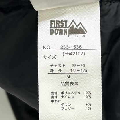 FIRST DOWN ファーストダウン 233-1536 ブラック ダウンジャケット ジャケット