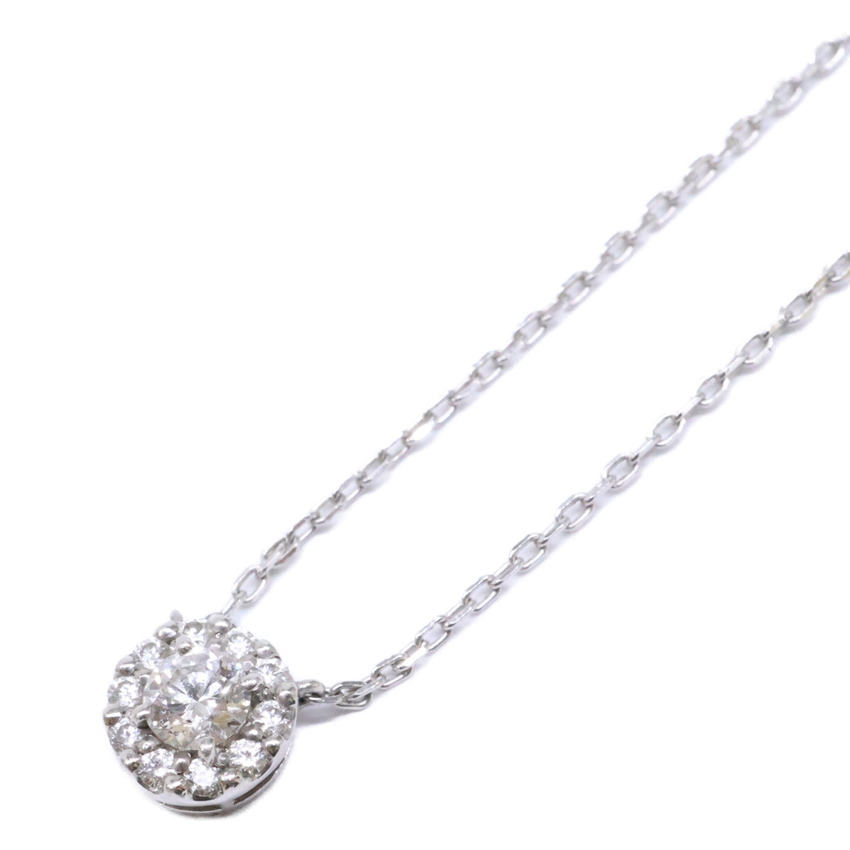 【美品】Pt850 Pt950 0.100 0.05 ダイヤモンド ネックレス レディース