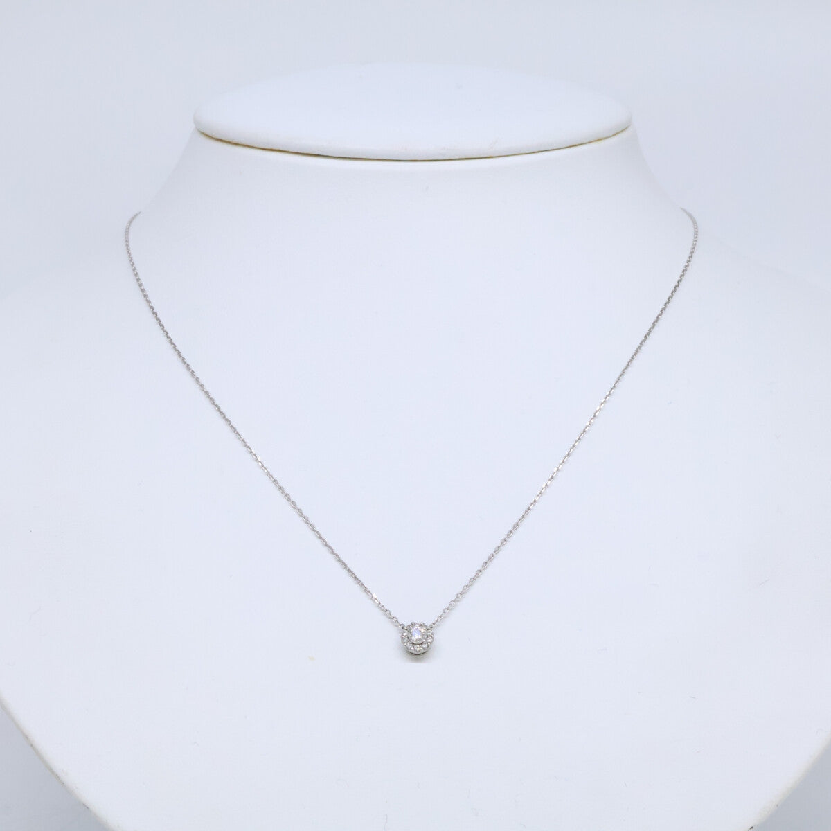 【美品】Pt850 Pt950 0.100 0.05 ダイヤモンド ネックレス レディース