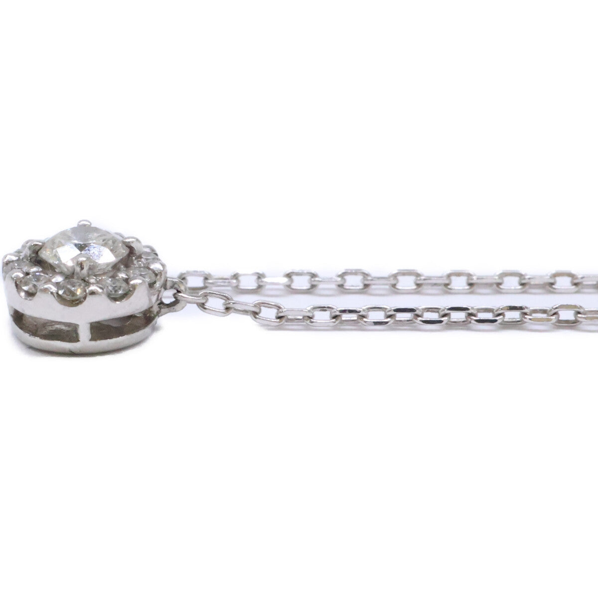 【美品】Pt850 Pt950 0.100 0.05 ダイヤモンド ネックレス レディース