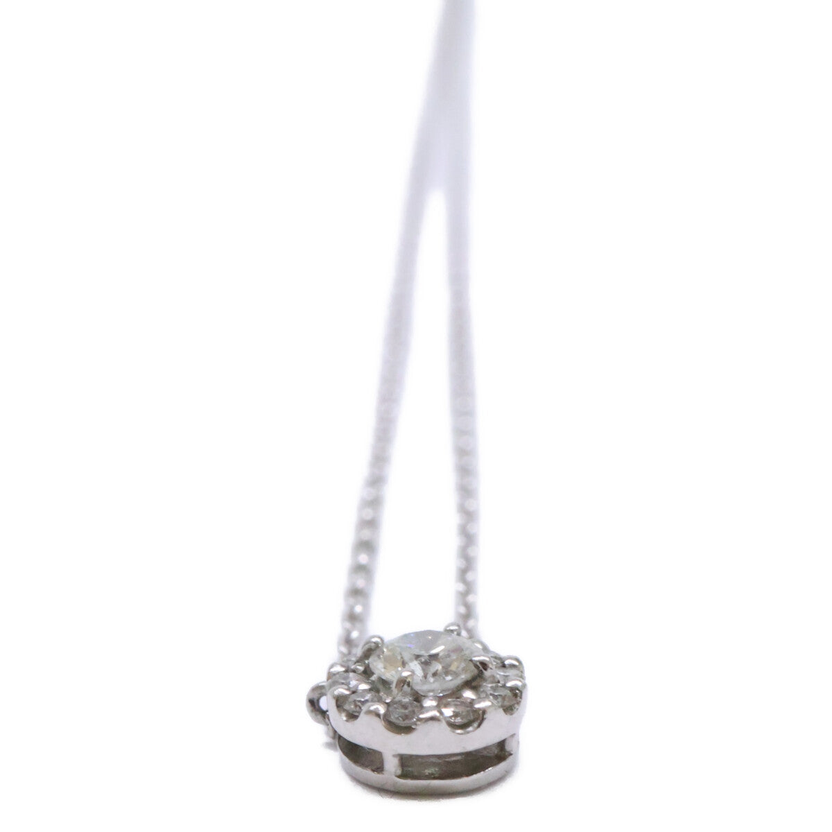 【美品】Pt850 Pt950 0.100 0.05 ダイヤモンド ネックレス レディース