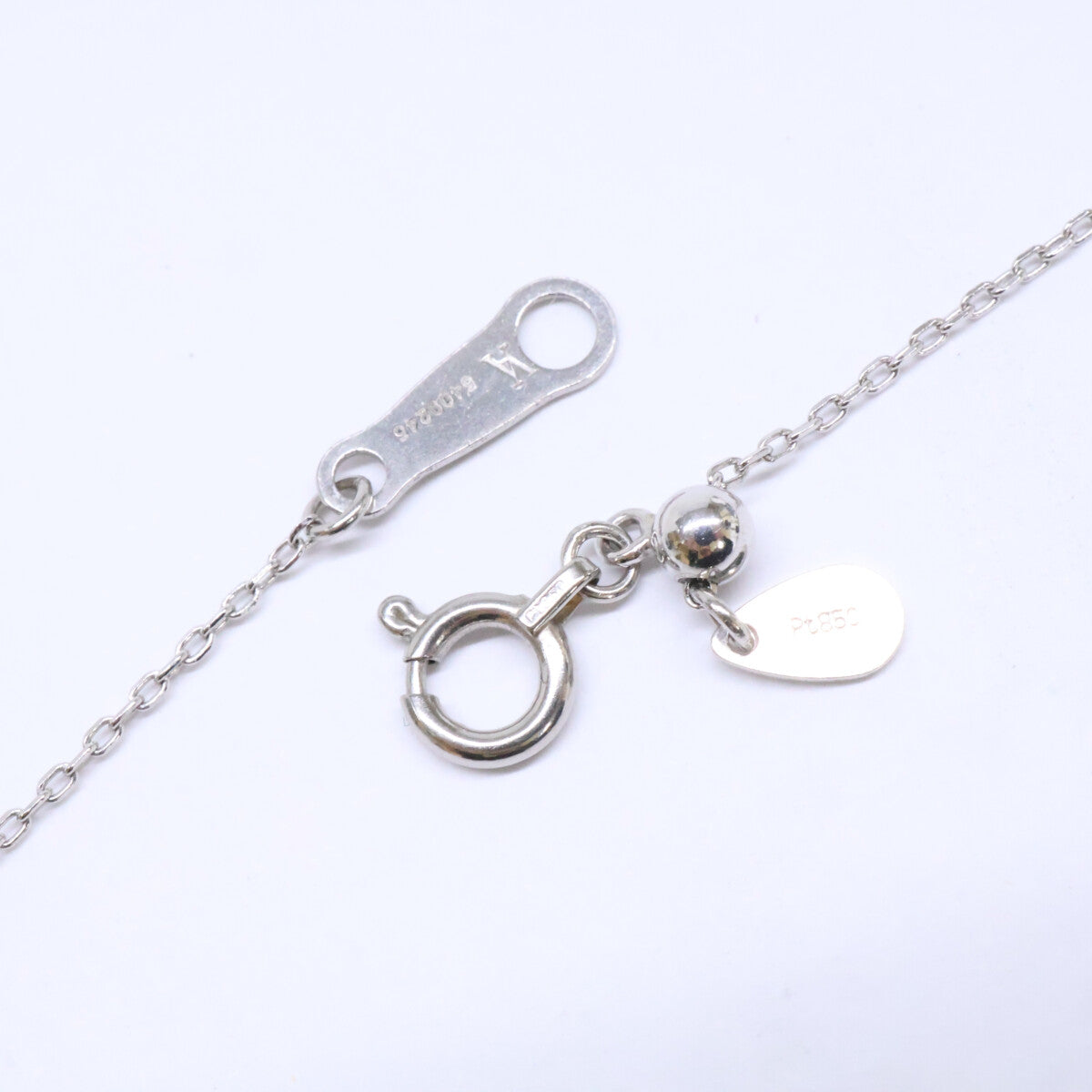 【美品】Pt850 Pt950 0.100 0.05 ダイヤモンド ネックレス レディース