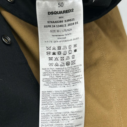 DSQUARED2 ディースクエアード 24年製 S74AA0286 スタジアムトレンチコート ジャケット