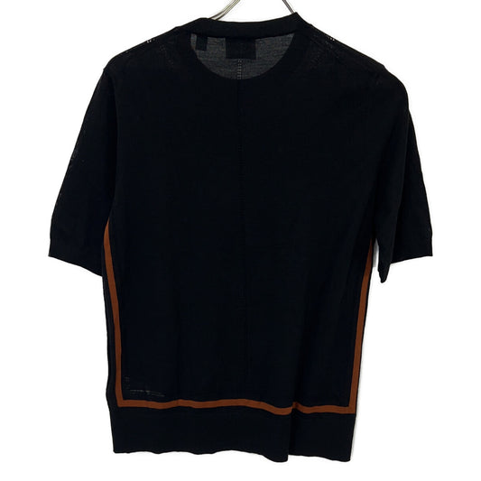 BURBERRY バーバリー 8036186 ﾌﾞﾗｯｸ ｶｼﾐﾔ×ｼﾙｸ ﾆｯﾄ トップス S