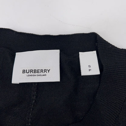 BURBERRY 博柏利 8036186 黑色 羊绒×真丝 针织上衣 S