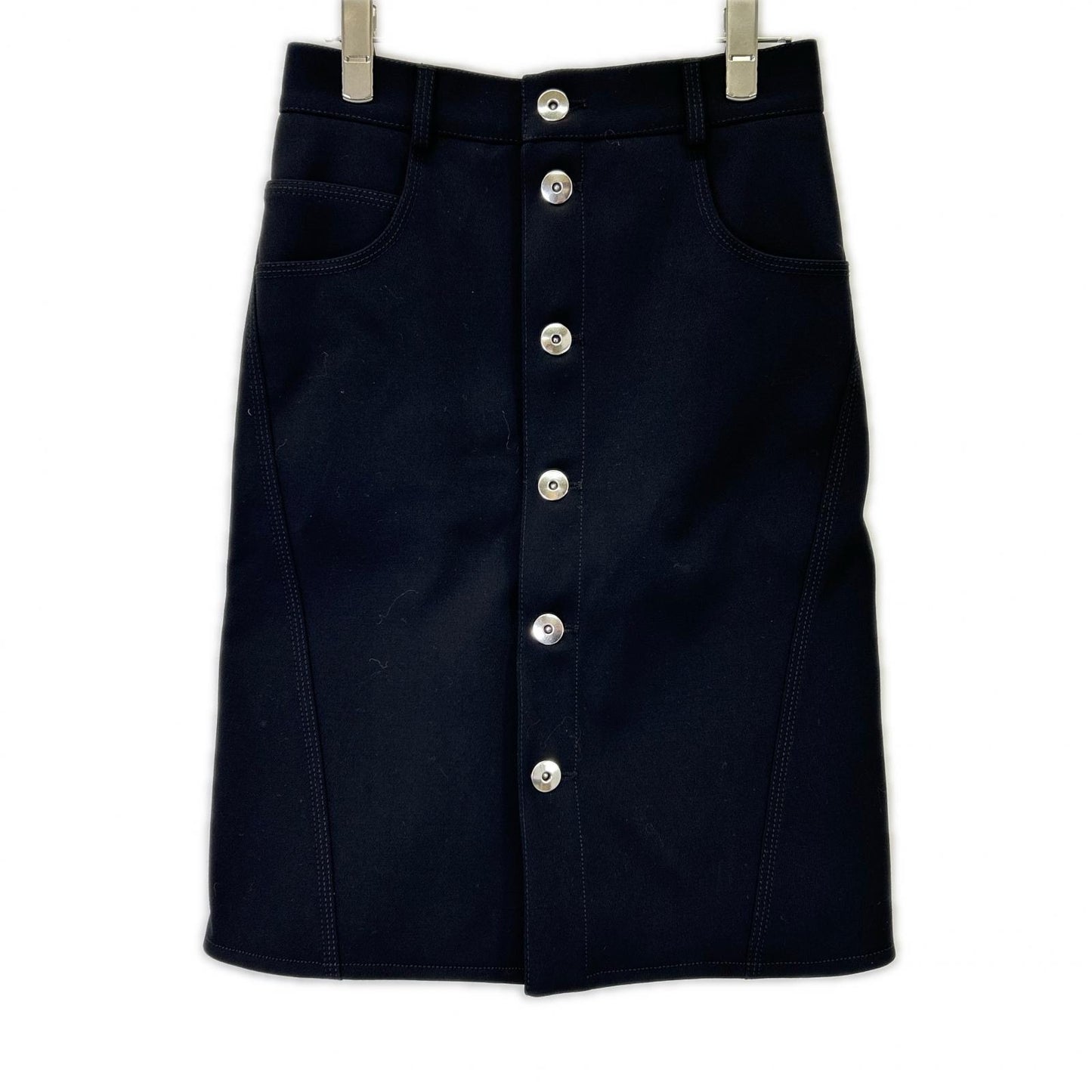 BOTTEGA VENETA Bottega Veneta 21SS 659391 Black Front Button Skirt