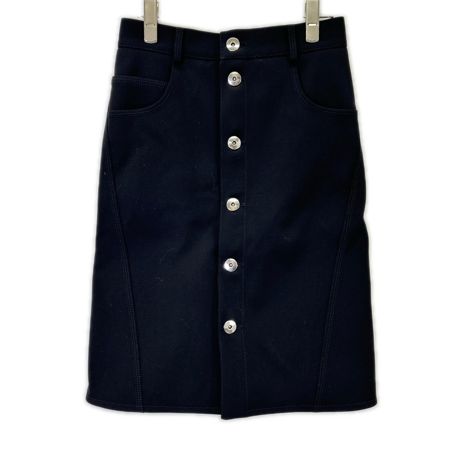 BOTTEGA VENETA Bottega Veneta 21SS 659391 Black Front Button Skirt