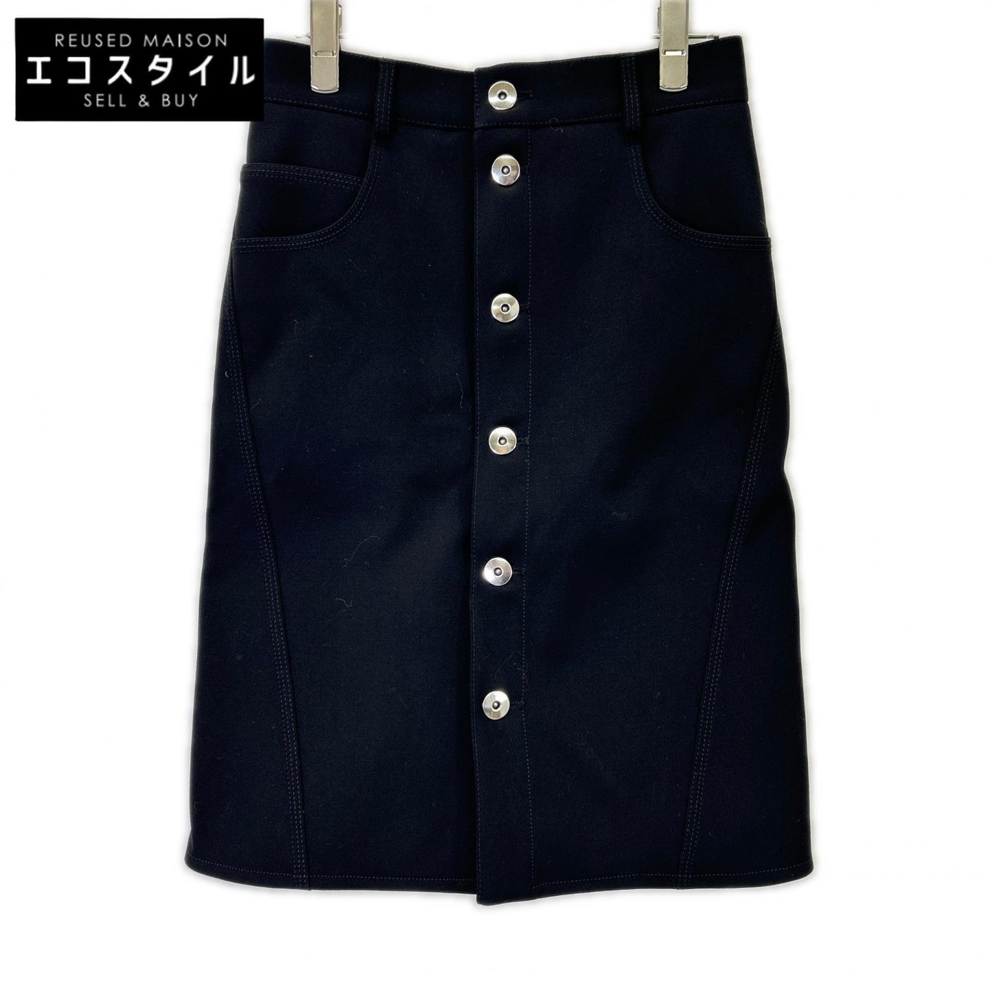 BOTTEGA VENETA Bottega Veneta 21SS 659391 Black Front Button Skirt