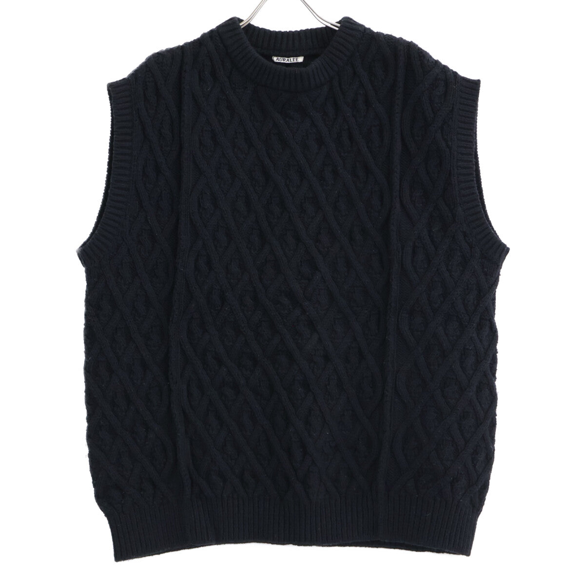 AURALEE オーラリー 19AW A9AV04FM HARD TWIST MERINO ARAN KNIT VEST ニットベスト ベスト