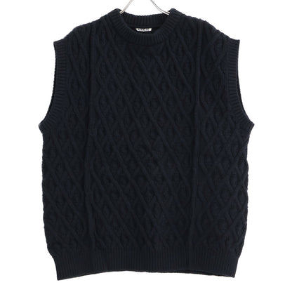 AURALEE オーラリー 19AW A9AV04FM HARD TWIST MERINO ARAN KNIT VEST ニットベスト ベスト