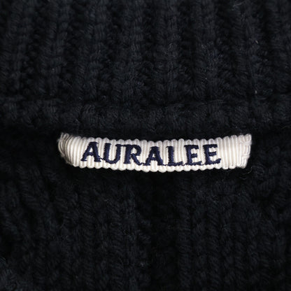 AURALEE オーラリー 19AW A9AV04FM HARD TWIST MERINO ARAN KNIT VEST ニットベスト ベスト