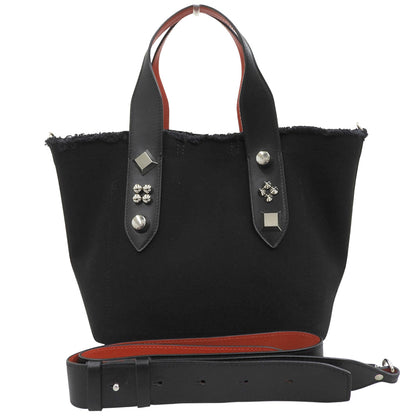 CHRISTIAN LOUBOUTIN クリスチャンルブタン 新品同様 フランジバススモール 2WAYトートバッグ レディース 3215121 ブラック トートバッグ