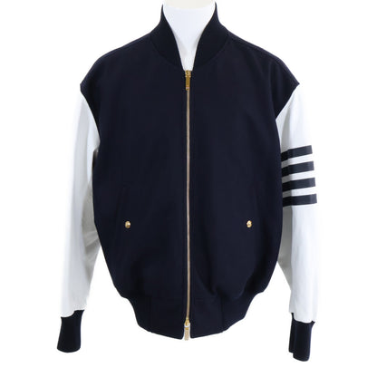 THOM BROWNE トムブラウン 新品同様 国内正規 MJO161X-05507-415 メルトンウール 4BAR オーバーサイズ ブルゾンジャケット ジャケット