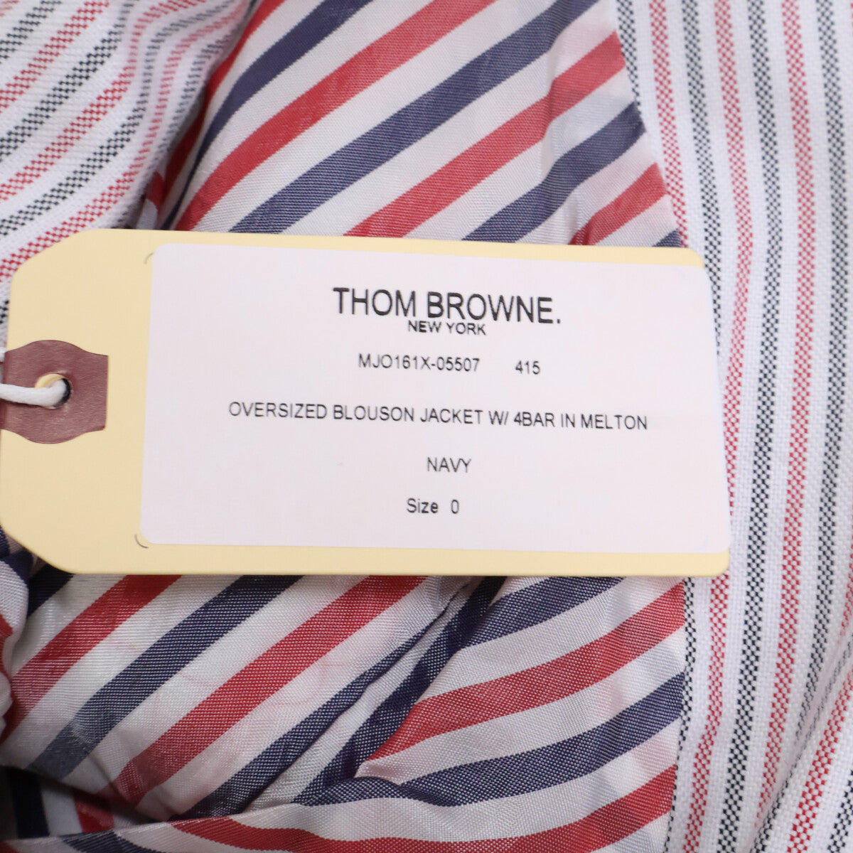 THOM BROWNE トムブラウン 新品同様 国内正規 MJO161X-05507-415 メルトンウール 4BAR オーバーサイズ ブルゾンジャケット ジャケット