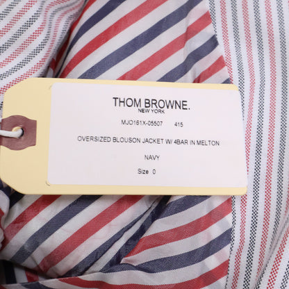 THOM BROWNE トムブラウン 新品同様 国内正規 MJO161X-05507-415 メルトンウール 4BAR オーバーサイズ ブルゾンジャケット ジャケット